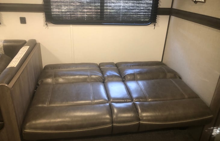 Jacknife couch converted to a double size bed