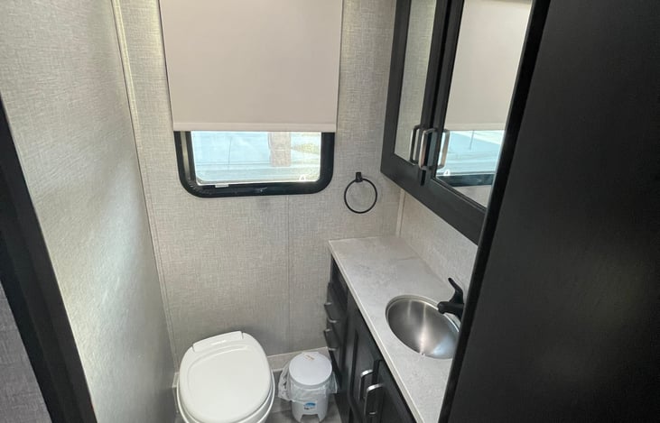 Bathroom separate from the shower