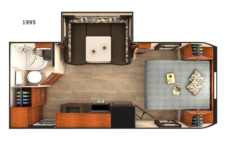 Representative floor plan provided by a trusted RVshare partner.