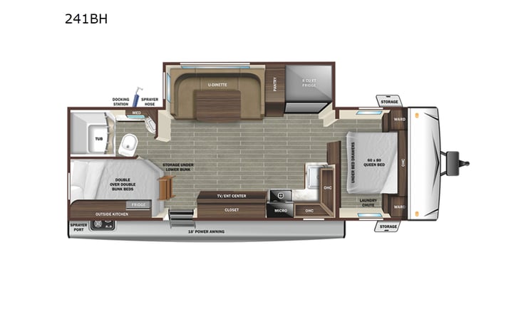 Representative floor plan provided by a trusted RVshare partner.