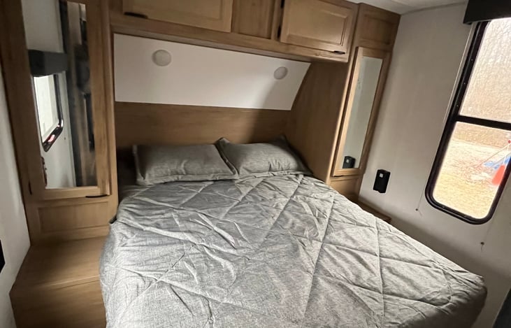 Camper Queen in front Master bedroom.