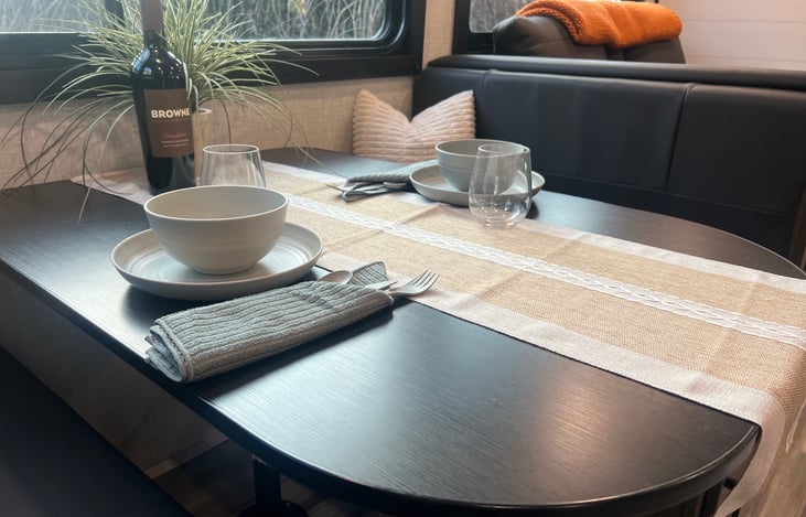 Dining table converts into another sleeping area