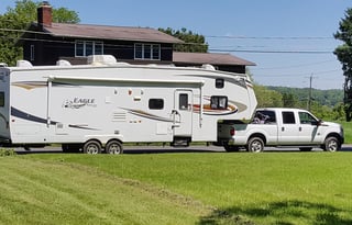 Soar in our Eagle 5th wheel