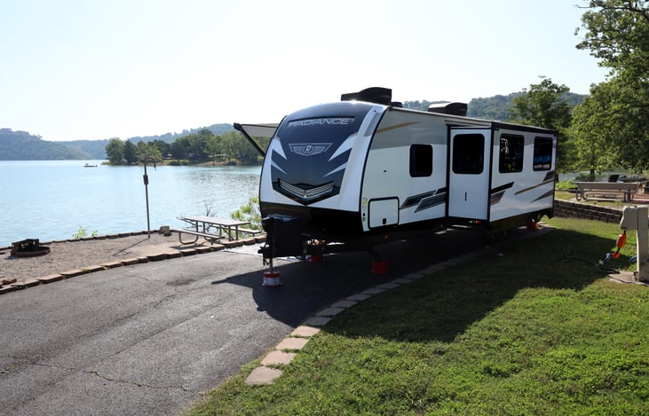 Experience "Wisdom" with our 2022 Cruiser Radiance 28QP located near Table Rock Lake near Branson Missouri and Lake Of The Ozarks. Thank you from us at Stone Mountain RV & Camper Rentals!
