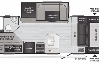 Sporty Little Giant Keystone RV Passport sleeps 7