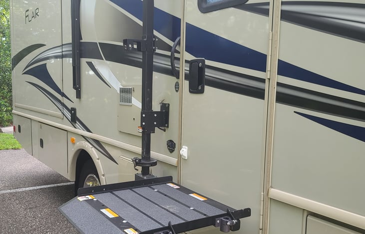 Personal lift.  Will not lift a wheelchair.  There is an insert that covers the stairway when using the lift.