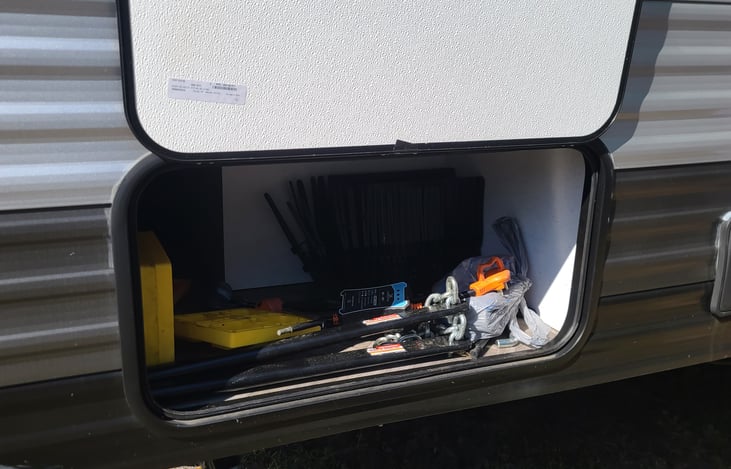 Outdoor storage access.