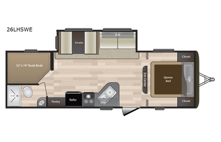 Representative floor plan provided by a trusted RVshare partner.