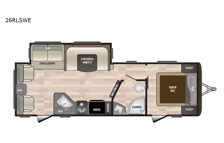 Representative floor plan provided by a trusted RVshare partner.