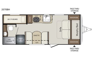 2018 Keystone Crossfire bullet 2070bh
