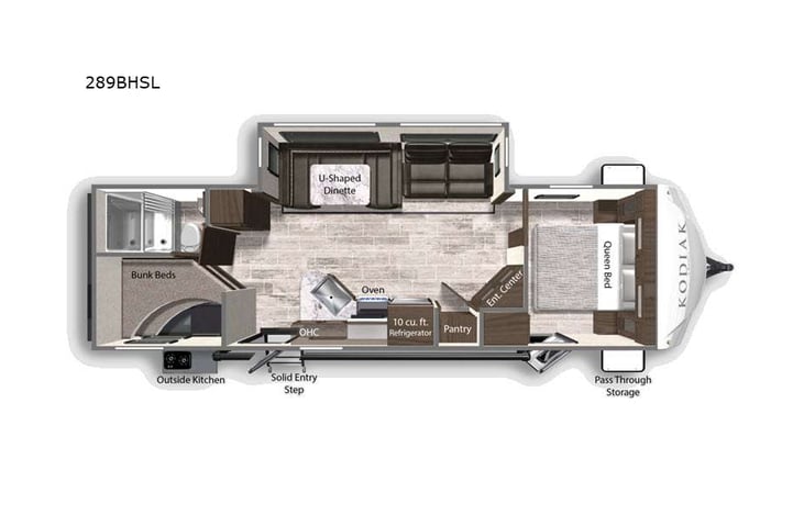 Representative floor plan provided by a trusted RVshare partner.
