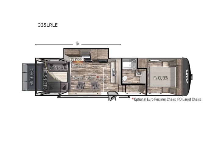 Representative floor plan provided by a trusted RVshare partner.