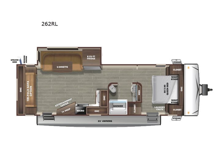 Representative floor plan provided by a trusted RVshare partner.