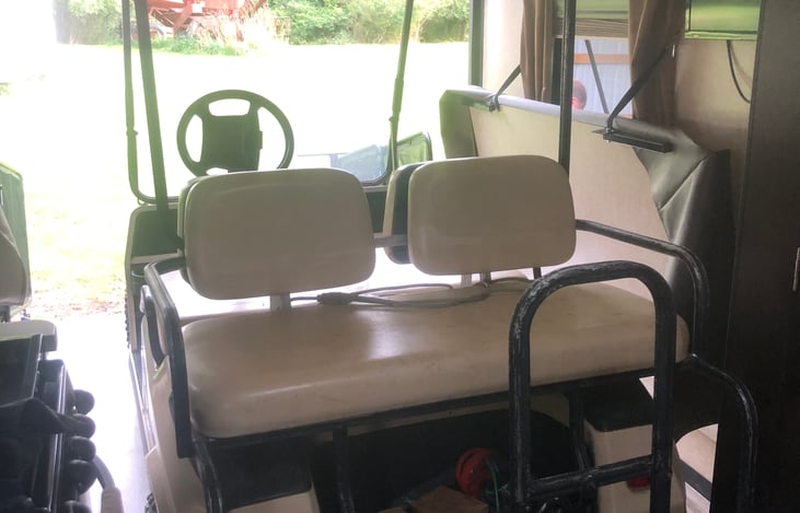 View from main cabin of camper