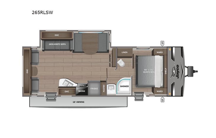 Representative floor plan provided by a trusted RVshare partner.