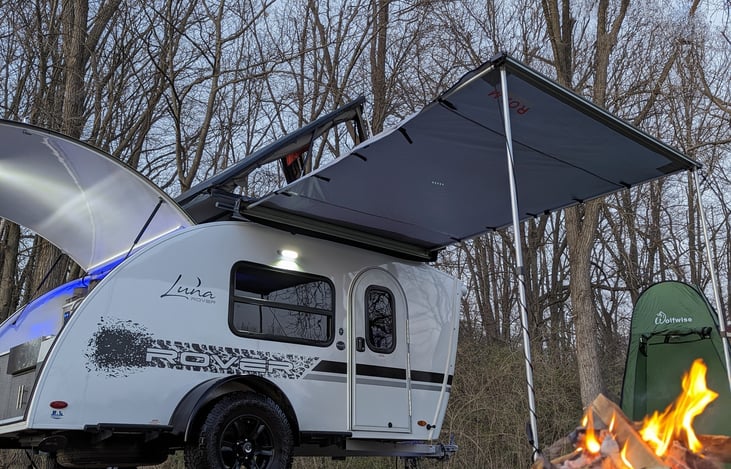 Intech Luna Rover Overland Trailer Rental. Rooftop Tent and canopy added for the 2023 season!