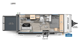 2025 Toy Hauler: Cherokee Grey Wolf 18RR