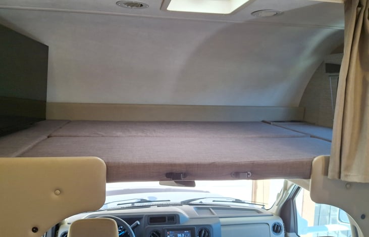 Bed above driver bed.