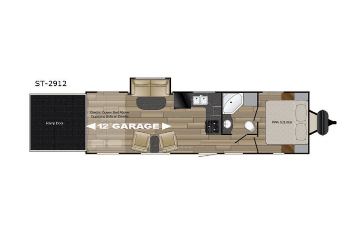 Representative floor plan provided by a trusted RVshare partner.