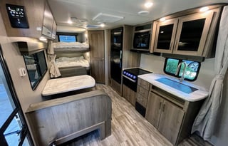 Luxury Family Camping with Bunks & Outdoor Kitchen