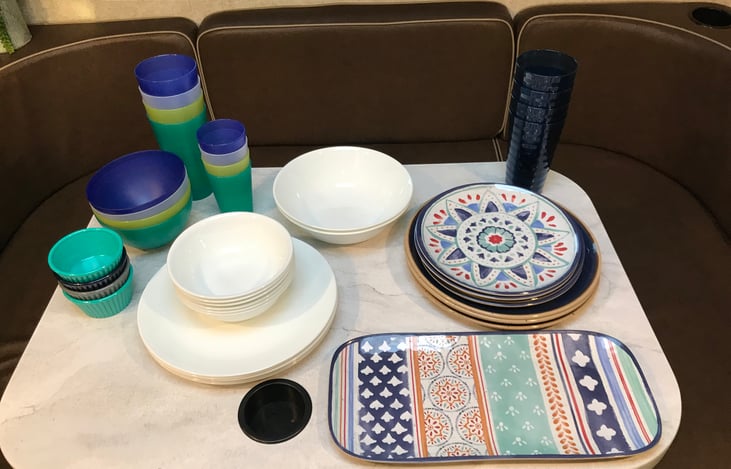 Variety of plates and cups