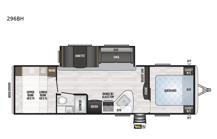 Representative floor plan provided by a trusted RVshare partner.
