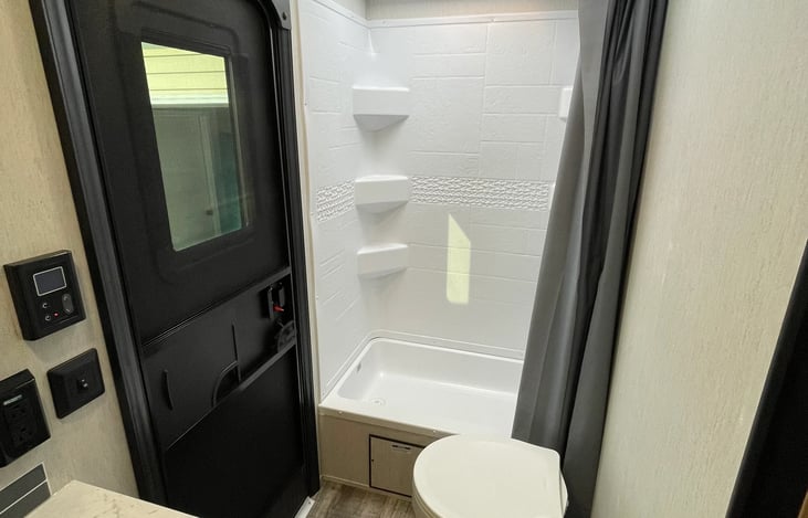 Private full bathroom with spacious shower