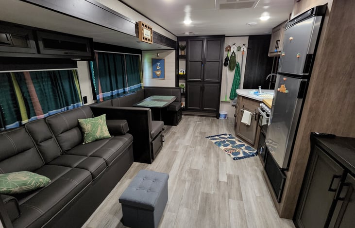 Inside facing the kitchen