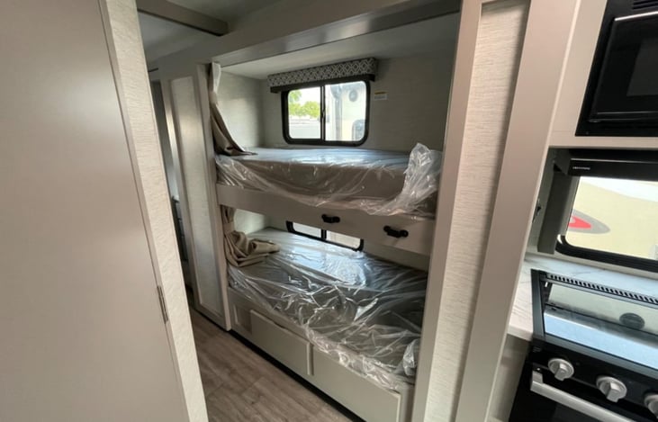 The Adventure Wagon - Bunk Beds With Privacy Curtain, Personal Window