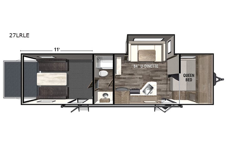 Representative floor plan provided by a trusted RVshare partner.