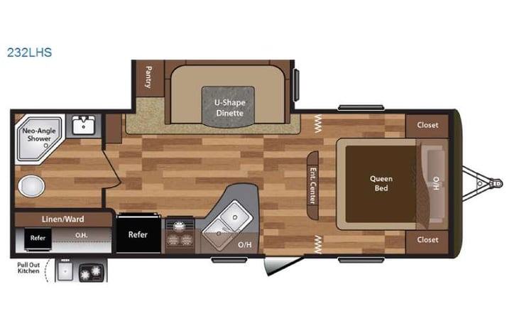 Representative floor plan provided by a trusted RVshare partner.