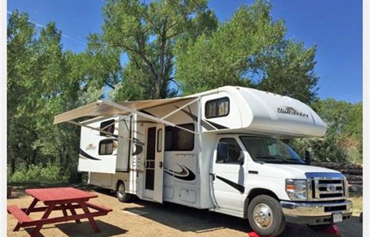 The awning is electric!