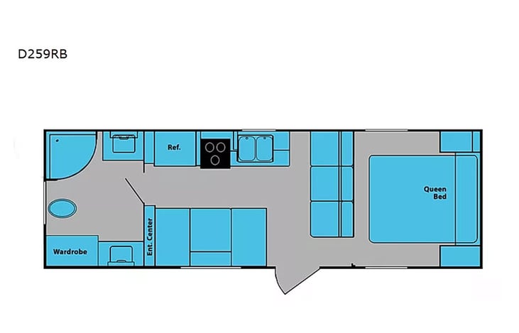 Representative floor plan provided by a trusted RVshare partner.