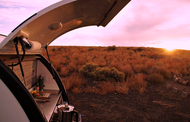 Dinner with a sunset view