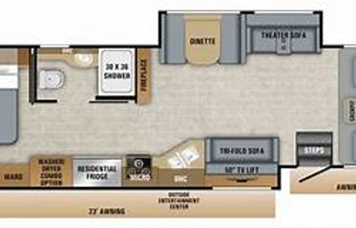 Layout of Jayco Precept 34G