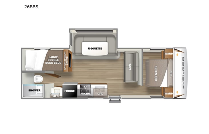 Representative floor plan provided by a trusted RVshare partner.