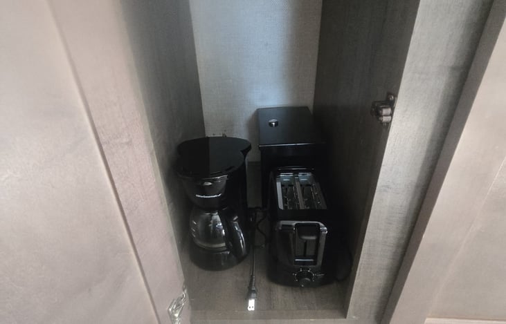 brand new coffee maker and toaster