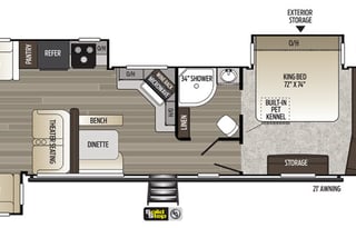 Unit 10-Outback with Large Rear Living & King Bed