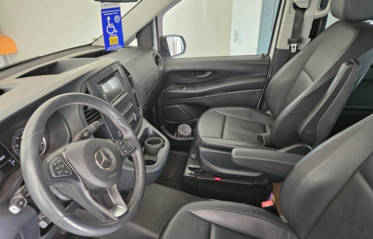 Drivers side facing passenger.