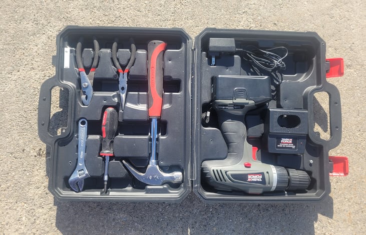 More tools (all kept in underneath cabinet)