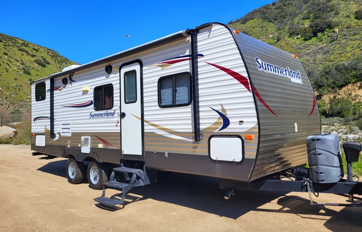 Summerland Springdale. 5 Beds. Full kitchen. Full Bath. Surround Sound. Bunk House. Plenty of storage, inside and out. 2 Smart/Roku TVs. And much more.