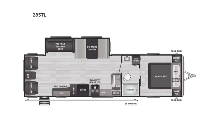 Representative floor plan provided by a trusted RVshare partner.