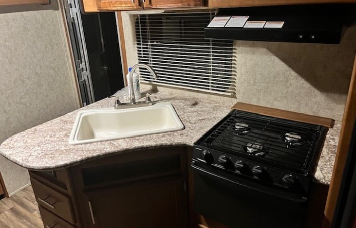 kitchen sink for the clean up!