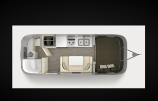 Airstream 22FB Bambi Private Hillside Campground