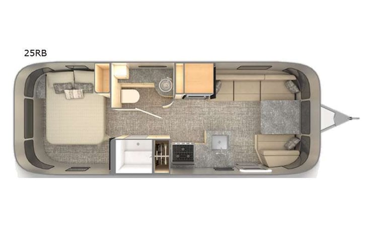 Representative floor plan provided by a trusted RVshare partner.
