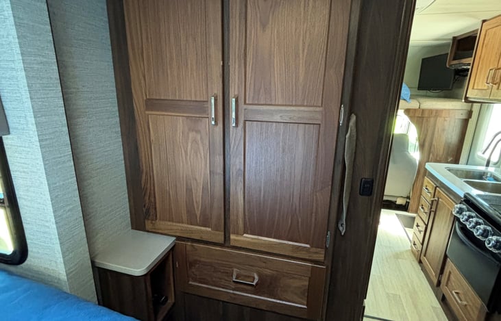 Closet/storage in bedroom.