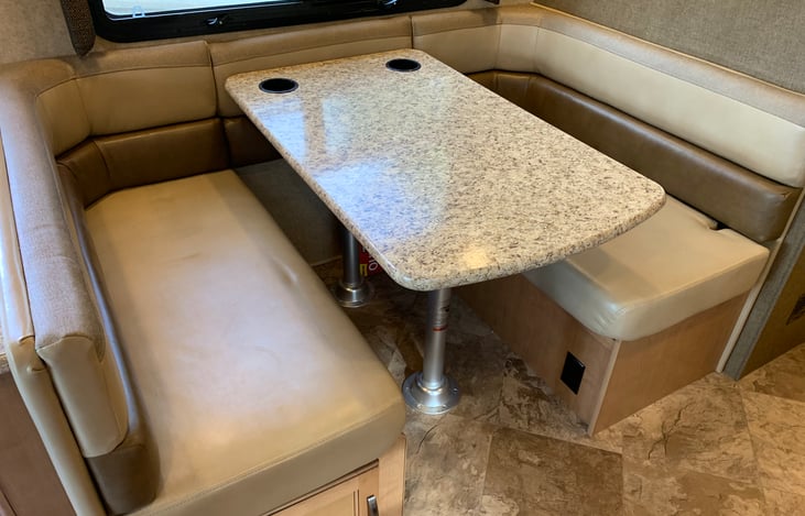 Dinette with optional fold down sleeping area