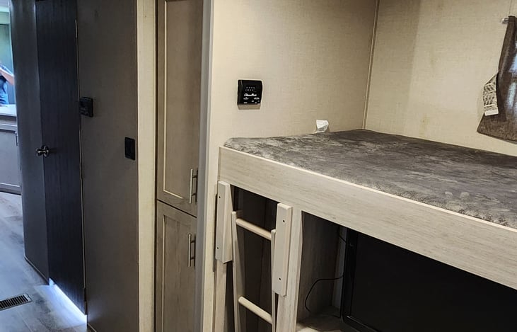 Closet in the bunk house.  Also has a sliding door for privacy.