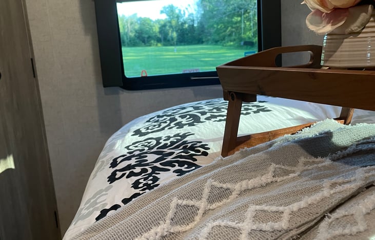 Main bedroom with rear yard view