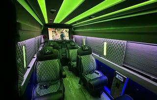 Luxury Mercedes-Benz Sprinter Party Bus/Limo with WiFi, TVs, and Big Sound
